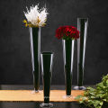 Glass Vases Tall Black Glass Trumpet Centerpiece Vase